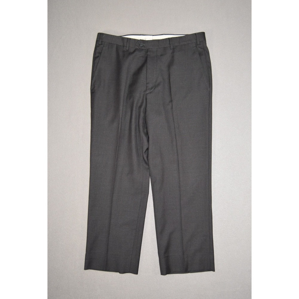 Santorelli Pants Mens 36x27 Dark Grey Wool Romeo Suit Trousers Made in Italy